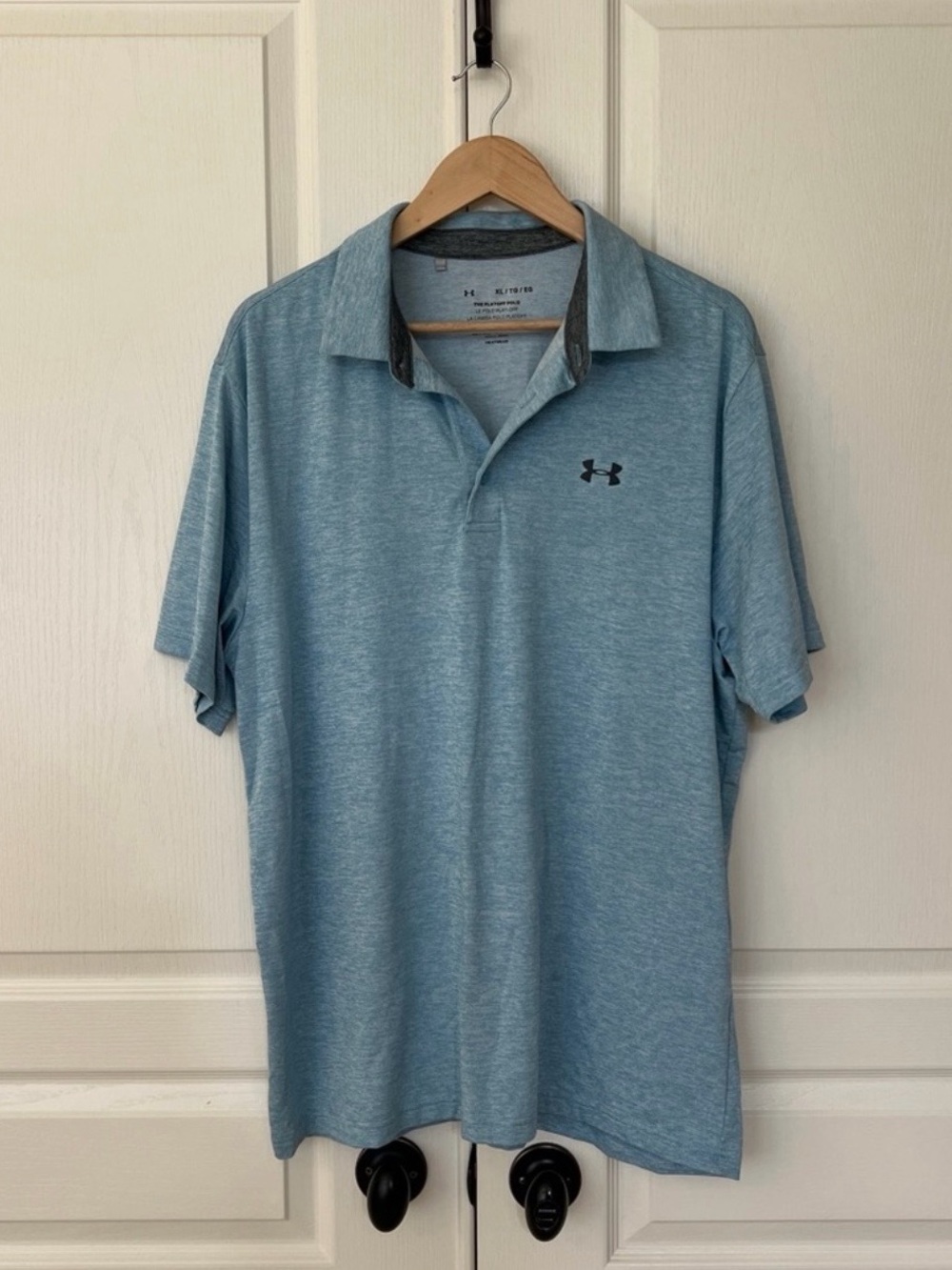 Under Armour Men’s Light Blue Heather Performance Polo